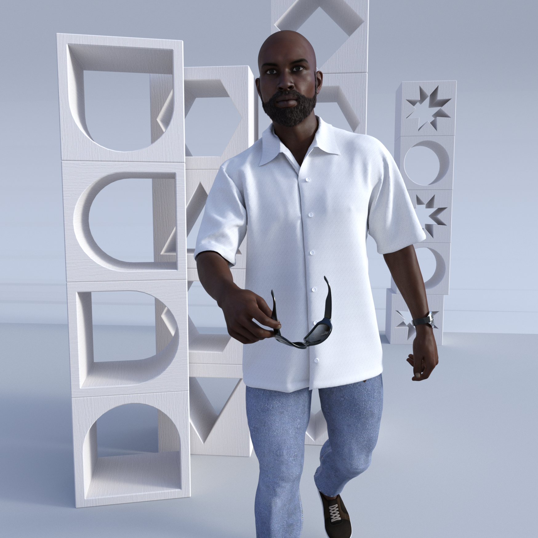 Men's Short Sleeve Button-up Shirt 
