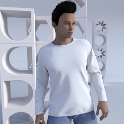 Men's Set-in Long Sleeve Round Neck T-Shirt "Morningside"