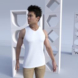 Herren V-Neck Singlet "Paparoa" mit Racerback