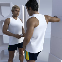 Herren V-Neck Singlet "Tinopai" mit extremen Racerback