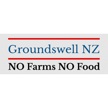 Groundswell NZ NO Farms NO Food REFLECTIVE Bumper Sticker