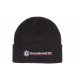 black acrylic beanie with colour groundswell embroidery