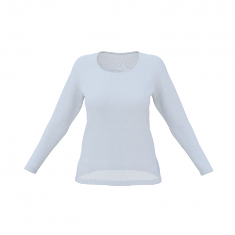 Women's Set-In Long sleeve tee with deep round neck "Mount Roskill"