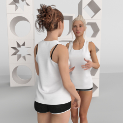 Damen Singlet "Omapere" mit tiefem Ausschnitt und extremen Racerback