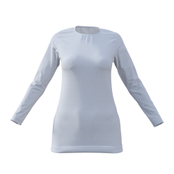 Longer Women's Set-in Long Sleeve Round Neck T-Shirt "Orakei"