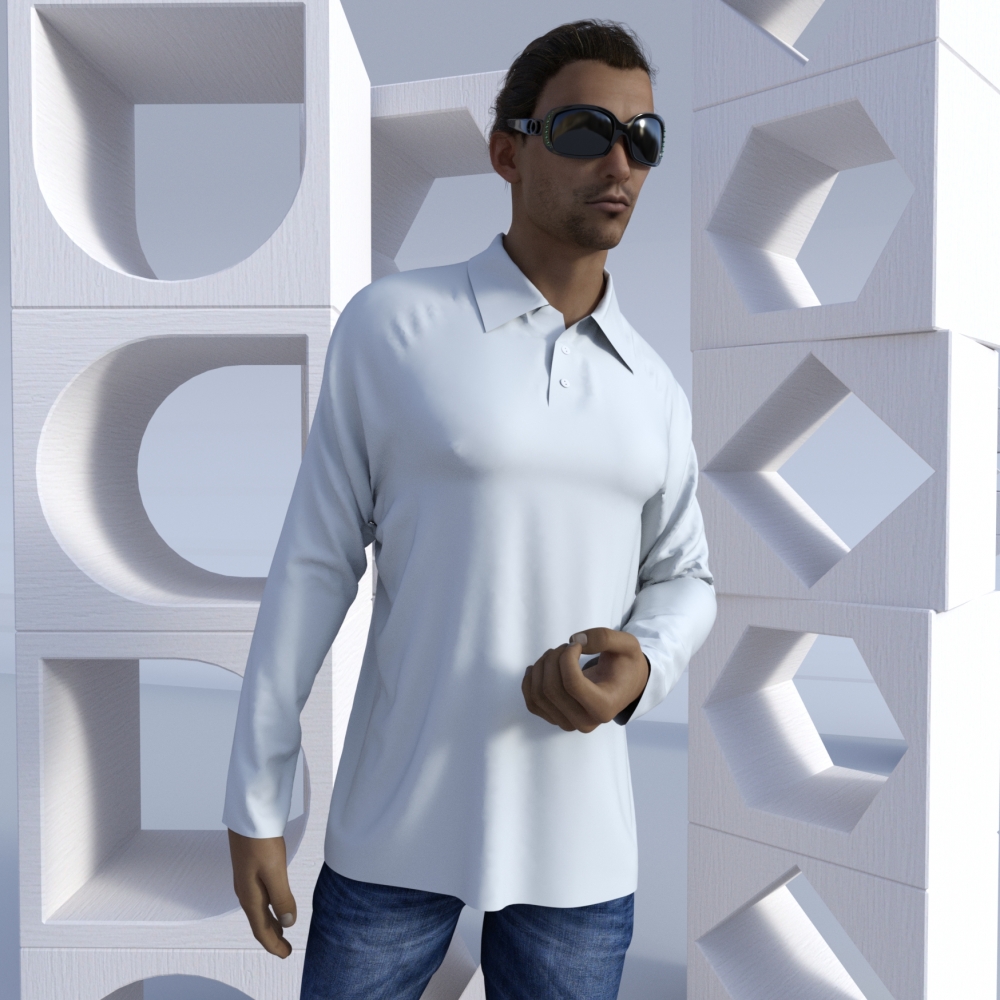 Download Men Long-sleeve Polo shirt with raglan sleeves "Taupiri ...