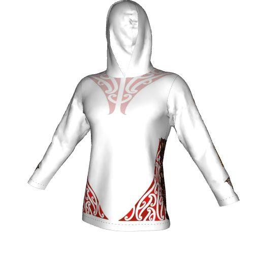 The Tamarau, Male, Set-in, Long Sleeve, Round Neck with hood T-Shirt 