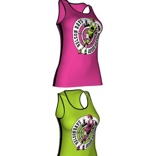 The Bream Bay, Female, Deep Round Neck, Racerback, Reversible Singlet