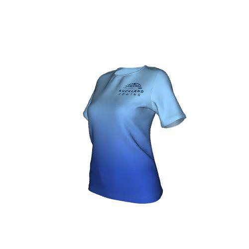 Damen Kurzarm Rundhals T-Shirt "Greenlane" mit eingesetzten Ärmeln