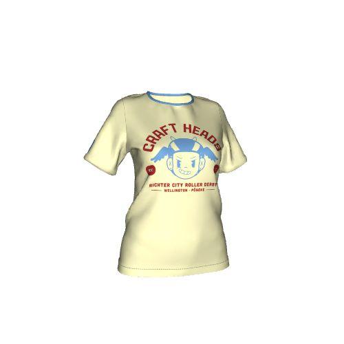 Damen Kurzarm Rundhals T-Shirt "Greenlane" mit eingesetzten Ärmeln