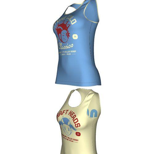 The Bream Bay, Female, Deep Round Neck, Racerback, Reversible Singlet