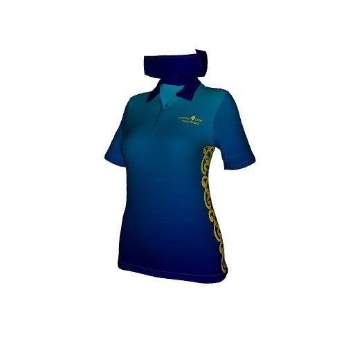 Damen Kurzarm Poloshirt "Ngaruawahia" mit eingesetzten Ärmeln