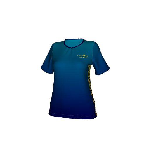 Damen Kurzarm V-Neck T-shirt "Avondale" mit eingesetzten Ärmeln