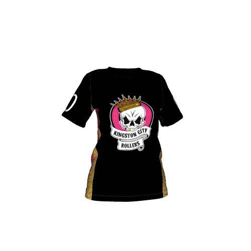 Damen Kurzarm Rundhals T-Shirt "Greenlane" mit eingesetzten Ärmeln