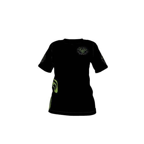 Damen Kurzarm Rundhals T-Shirt "Greenlane" mit eingesetzten Ärmeln